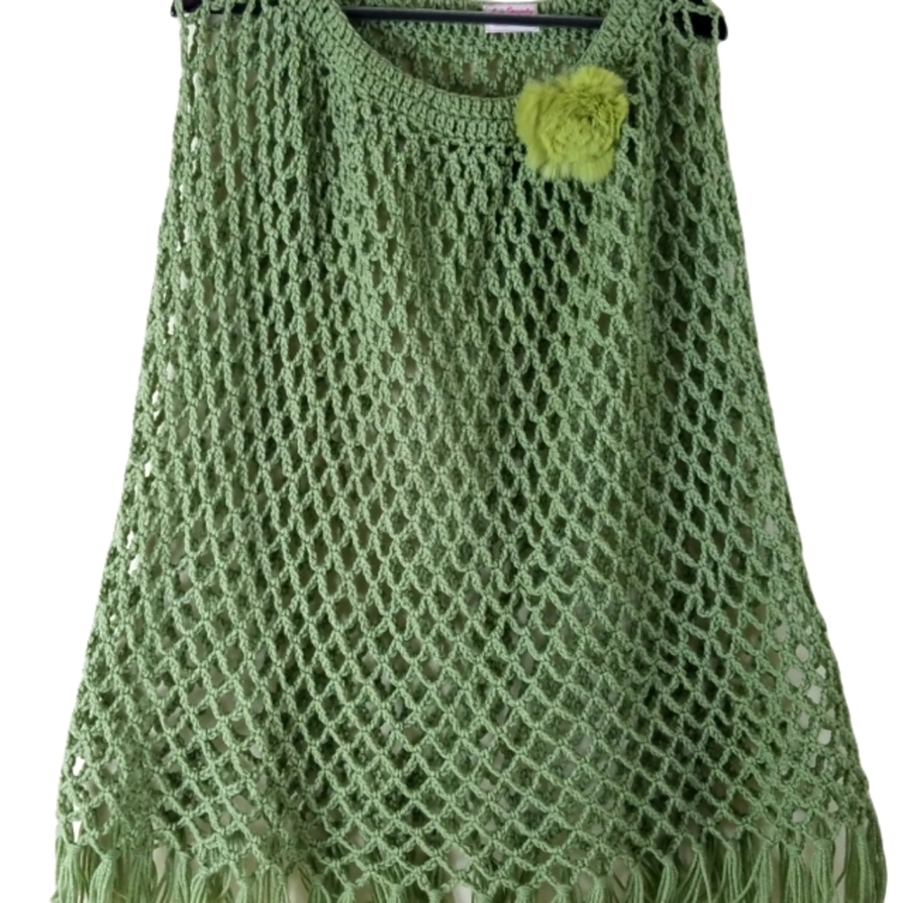 Made Especially For You Handmade Crocheted Cape Grandma Chic